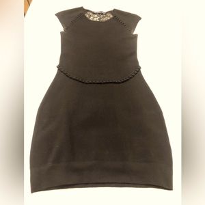 Black French Connection dress. Laced back w delicate mini ruffle (see pictures)